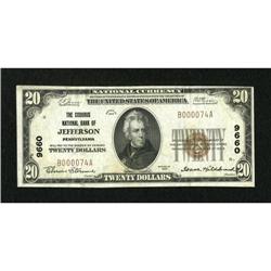 Jefferson, PA - $20 1929 Ty. 1 The Codorus NB
