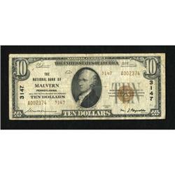 Malvern, PA - $10 1929 Ty. 2 The NB of Malvern