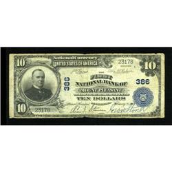 Mount Pleasant, PA - $10 1902 Plain Back Fr. 624