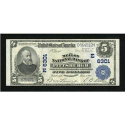 Pittsburgh, PA - $5 1902 Plain Back Fr. 598 The