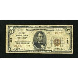 Pittston, PA - $5 1929 Ty. 2 The First NB Ch. #