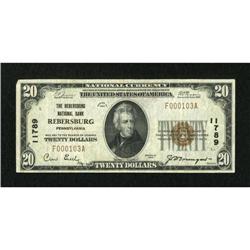 Rebersburg, PA - $20 1929 Ty. 1 The Rebersburg