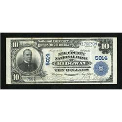 Ridgway, PA - $10 1902 Plain Back Fr. 632 The