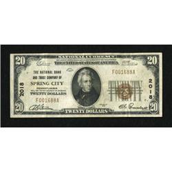 Spring City, PA - $20 1929 Ty. 1 The NB & TC Ch.