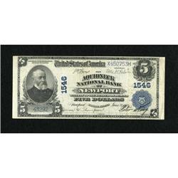 Newport, RI - $5 1902 Plain Back Fr. 598 The