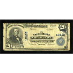 Columbia, SC - $20 1902 Plain Back Fr. 661 The