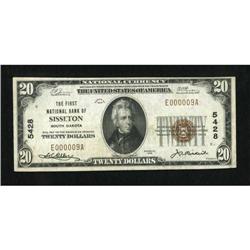 Sisseton, SD - $20 1929 Ty. 1 The First NB Ch. #