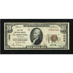 Clarksville, TN - $10 1929 Ty. 1 The First NB