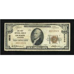 Dickson, TN - $10 1929 Ty. 1 The First NB Ch. #