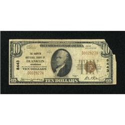 Franklin, TN - $10 1929 Ty. 1 The Harpeth NB Ch.