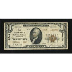 Knoxville, TN - $10 1929 Ty. 2 Park NB Ch. #