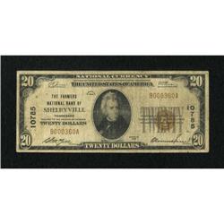 Shelbyville, TN - $20 1929 Ty. 1 The Farmers NB