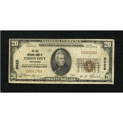 Union City, TN - $20 1929 Ty. 1 The Old NB Ch. #