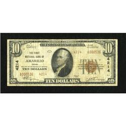Amarillo, TX - $10 1929 Ty. 2 The First NB Ch. #