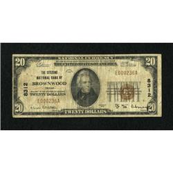 Brownwood, TX - $20 1929 Ty. 1 The Citizens NB