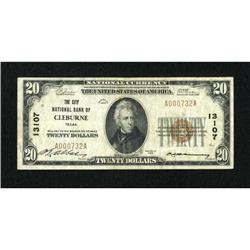 Cleburne, TX - $20 1929 Ty. 1 The City NB Ch. #