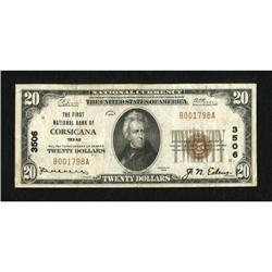 Corsicana, TX - $20 1929 Ty. 1 The First NB Ch.