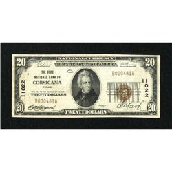 Corsicana, TX - $20 1929 Ty. 1 The State NB Ch.