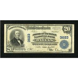 Dallas, TX - $20 1902 Plain Back Fr. 652 The