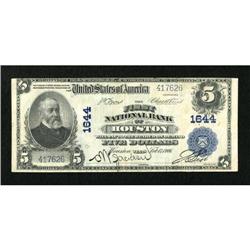 Houston, TX - $5 1902 Plain Back Fr. 599 The