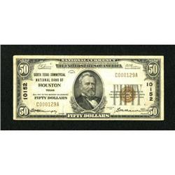 Houston, TX - $50 1929 Ty. 1 South Texas