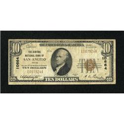 San Angelo, TX - $10 1929 Ty. 1 The Central NB