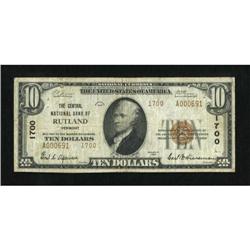 Rutland, VT - $10 1929 Ty. 2 The Central NB Ch.
