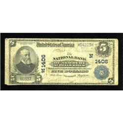 Wells River, VT - $5 1902 Plain Back Fr. 598 The