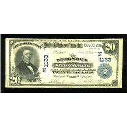 Woodstock, VT - $20 1902 Plain Back Fr. 650 The