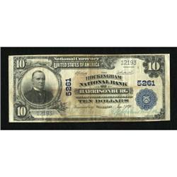 Harrisonburg, VA - $10 1902 Plain Back Fr. 633