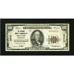 Seattle, WA - $100 1929 Ty. 1 The NB of Commerce