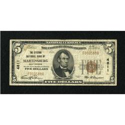 Martinsburg, WV - $5 1929 Ty. 1 The Citizens NB