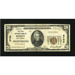 Romney, WV - $20 1929 Ty. 1 The First NB Ch. #