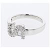 Image 1 : Natural 0.38 CTW Diamond & Baguette Ring 18K White Gold - REF-85W5H