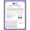 Image 2 : Genuine 6.25 ctw Amethyst Earrings 14KT White Gold - REF-41F2Z