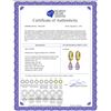 Image 2 : Genuine 4.54 ctw Amethyst & Diamond Earrings 14KT Yellow Gold - REF-52R2P