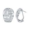 Image 1 : Natural 0.83 CTW Diamond Earrings 18K White Gold - REF-144W9H