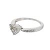 Image 1 : Natural 0.30 CTW Diamond & Princess Diamond Ring 10K White Gold - REF-45W9H