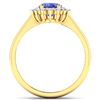 Image 2 : Natural 1.82 CTW Tanzanite & Diamond Ring 14K Yellow Gold - REF-60W3X