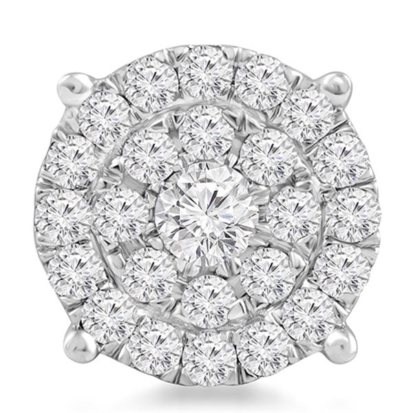 Natural 1.02 CTW Diamond & Head 14K White Gold - REF-103T5X