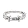 Image 1 : Natural 0.24 CTW Baguette Ring 14K White Gold - REF-49N5Y