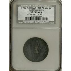 1787 1C Massachusetts Cent, Arrows in Left Talon XF40
