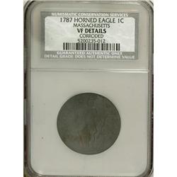 1787 1C Massachusetts Cent, Horned Eagle VF20 CSN