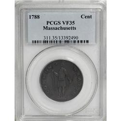 1788 1C Massachusetts Cent, Period VF35 PCGS