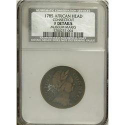 1785 COPPER Connecticut Copper, African Head F12 CSN