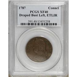1787 COPPER Connecticut Copper, ETLIR XF40 PCGS