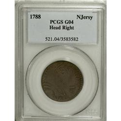 1788 COPPER New Jersey Copper, Head Right G4 PCGS