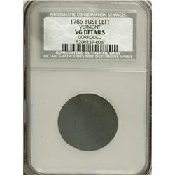 1786 COPPER Vermont Copper, Bust Left VG8 CSN