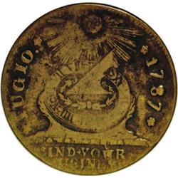 1787 1C Fugio Cent, STATES UNITED, Cinquefoils F12 ANA