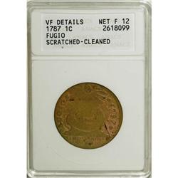 1787 1C Fugio Cent, STATES UNITED, Cinquefoils F12 ANA